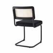 Posh Living Sherry Velvet Dining Chair Seat (Set of 2) Black