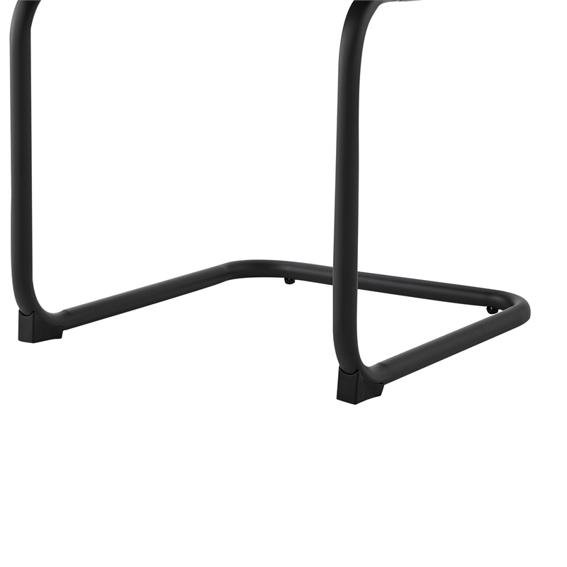 Posh Living Sherry Velvet Dining Chair Seat (Set of 2) Black