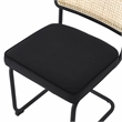 Posh Living Sherry Velvet Dining Chair Seat (Set of 2) Black