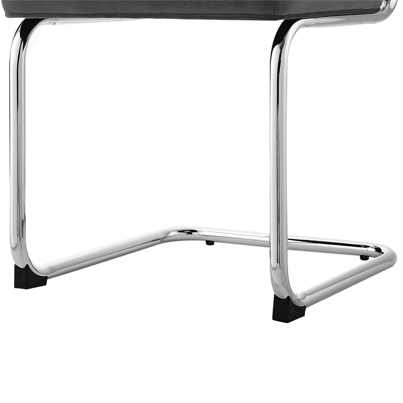 Posh Living Sherry Velvet Dining Chair Seat (Set of 2) Gray