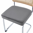 Posh Living Sherry Velvet Dining Chair Seat (Set of 2) Gray