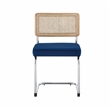 Posh Living Sherry Velvet Dining Chair Seat (Set of 2) Navy