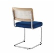 Posh Living Sherry Velvet Dining Chair Seat (Set of 2) Navy