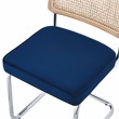 Posh Living Sherry Velvet Dining Chair Seat (Set of 2) Navy