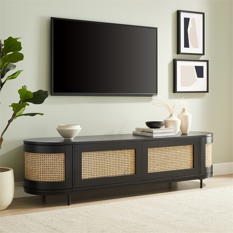Posh Living Mohamad  Console/Cabinet/TV Stand Black