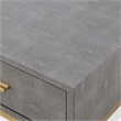 Posh Living Omer Faux Shagreen End Table Gray/Gold