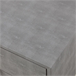 Posh Living Omer Faux Shagreen Side Table Gray/Gold