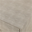 Posh Living Omer Faux Shagreen Side Table Cream White/Gold