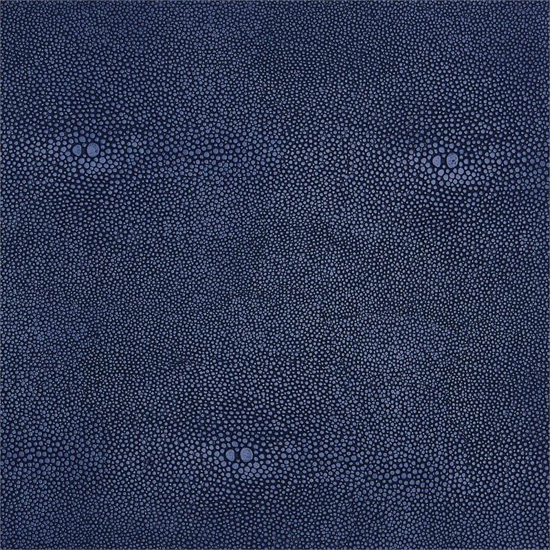 Posh Living Omer Faux Shagreen Writing Desk Navy/Chrome