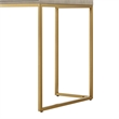 Posh Living Omer Faux Shagreen Writing Desk Cream White/Gold