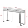 Posh Living Omer Faux Shagreen Console Table Gray/Gold