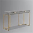 Posh Living Omer Faux Shagreen Console Table Gray/Gold