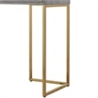 Posh Living Omer Faux Shagreen Console Table Gray/Gold