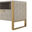 Posh Living Omer Faux Shagreen TV Stand/Cabinet Cream White/Gold