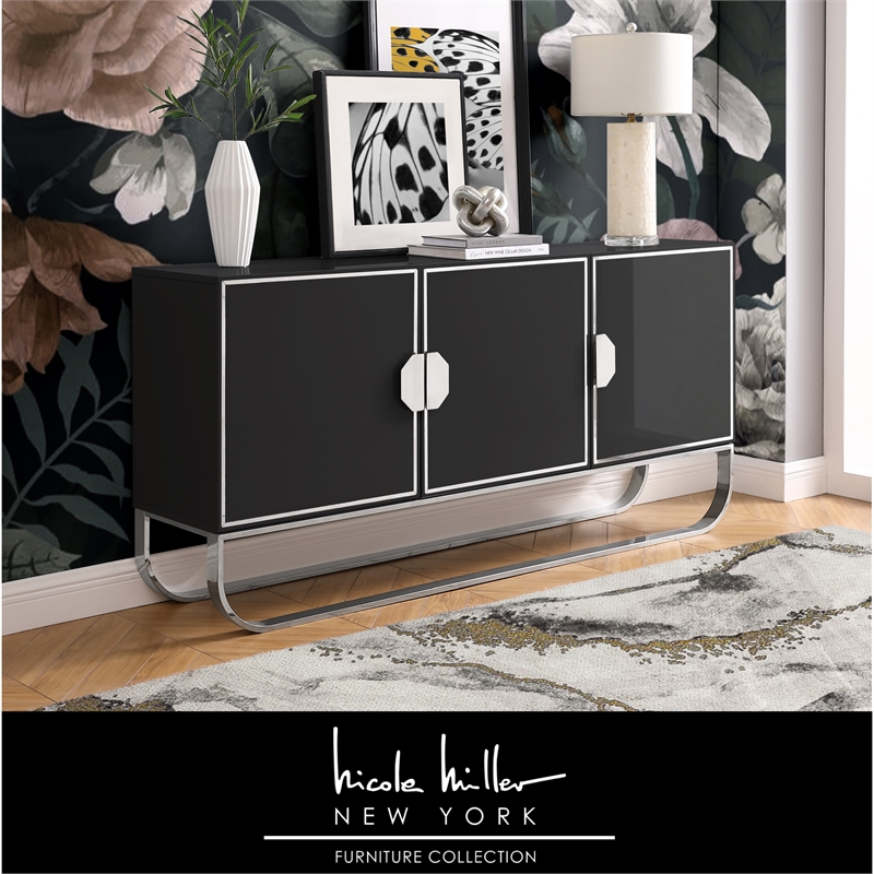 Posh Living Liyana  Sideboard Black/Chrome