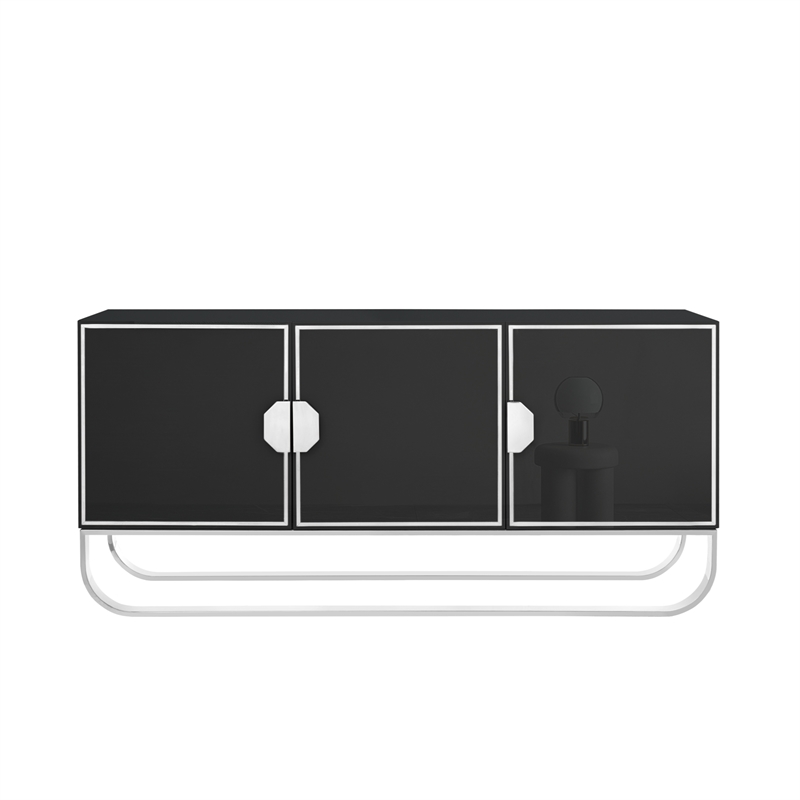 Posh Living Liyana  Sideboard Black/Chrome