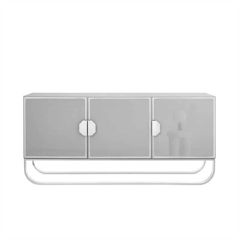 Posh Living Liyana  Sideboard Grey/Chrome