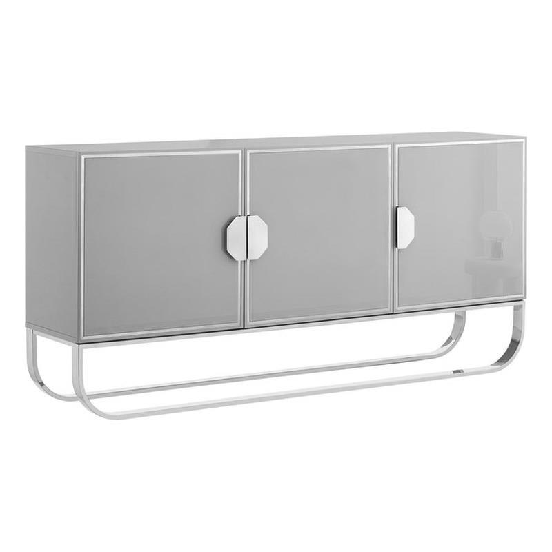 Posh Living Liyana  Sideboard Grey/Chrome