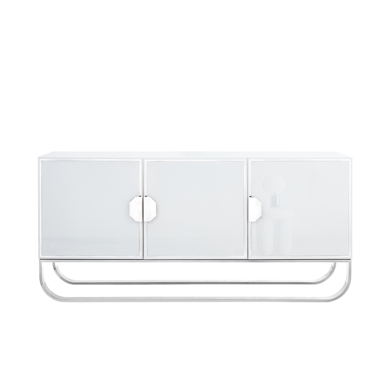 Posh Living Liyana  Sideboard White/Chrome