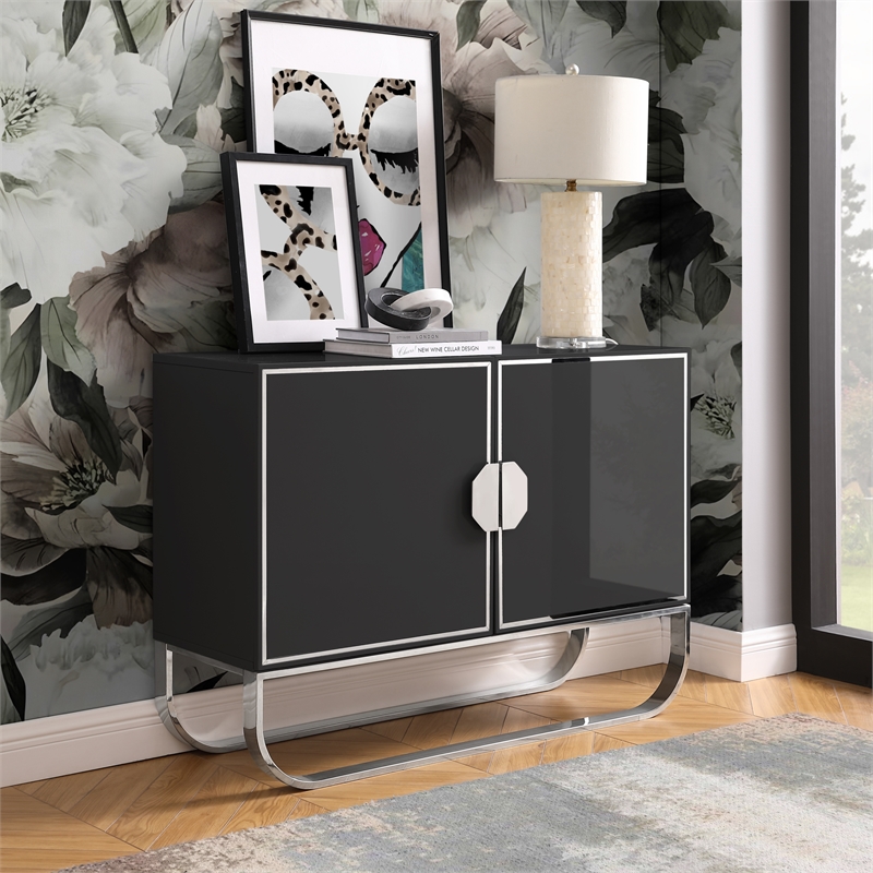 Posh Living Liyana  Sideboard Black/Chrome
