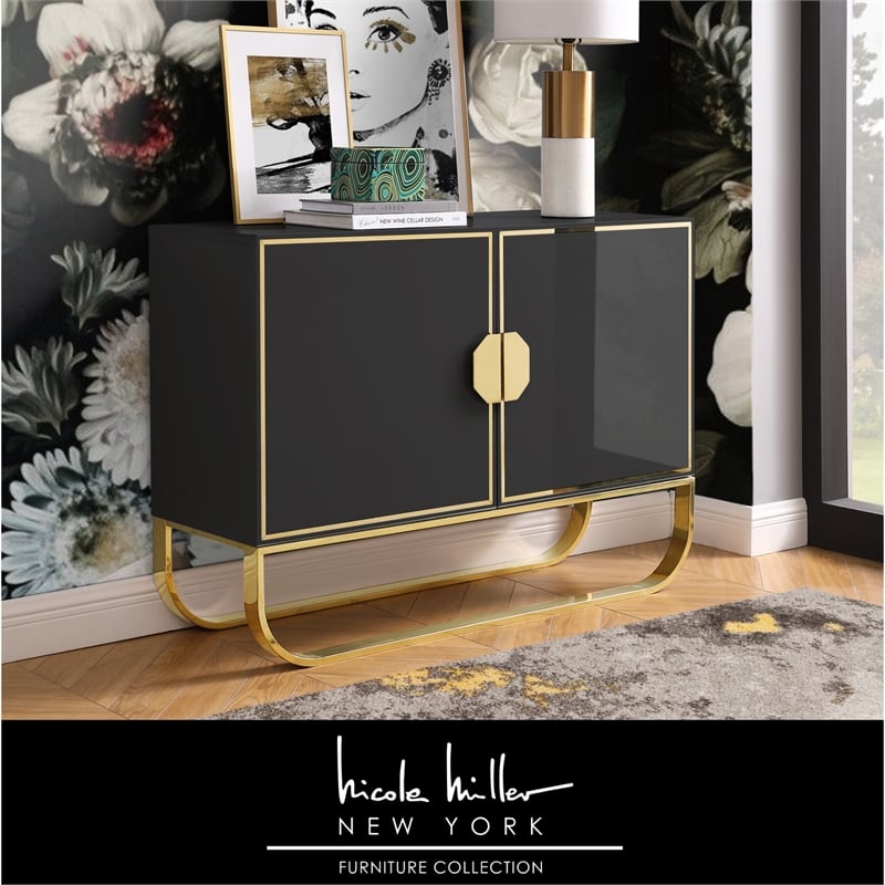 Posh Living Liyana  Sideboard Black/Gold