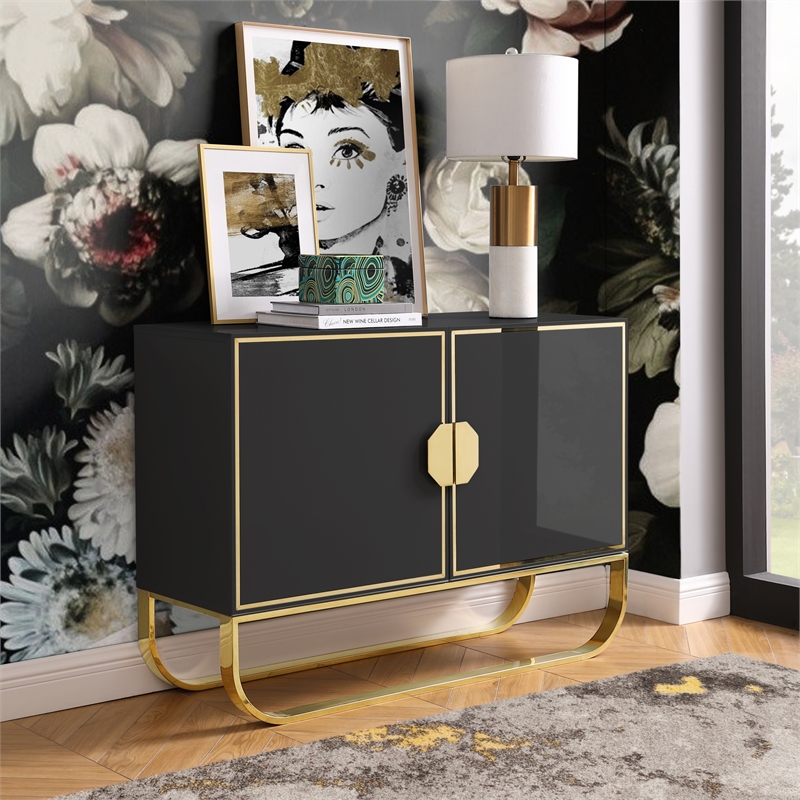 Posh Living Liyana  Sideboard Black/Gold