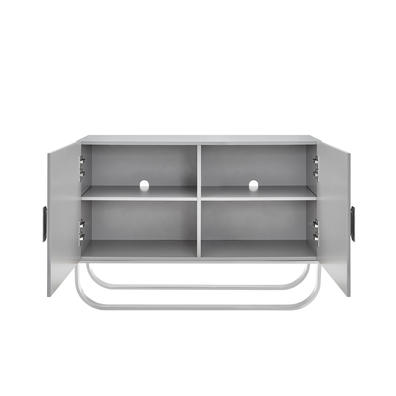 Posh Living Liyana  Sideboard Gray/Chrome