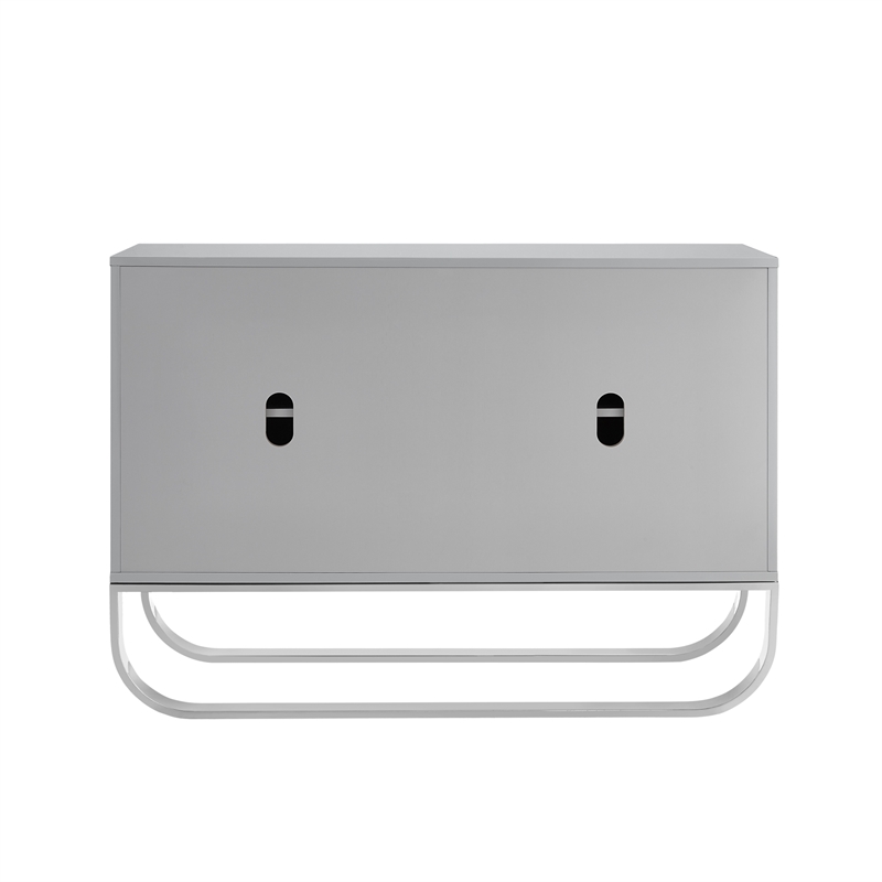 Posh Living Liyana  Sideboard Gray/Chrome