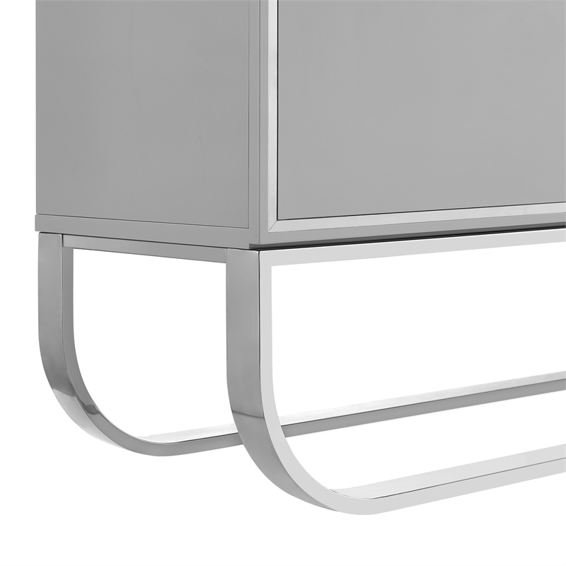 Posh Living Liyana  Sideboard Gray/Chrome