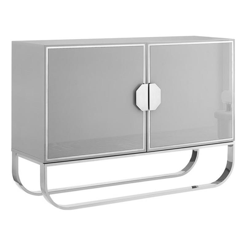 Posh Living Liyana  Sideboard Gray/Chrome