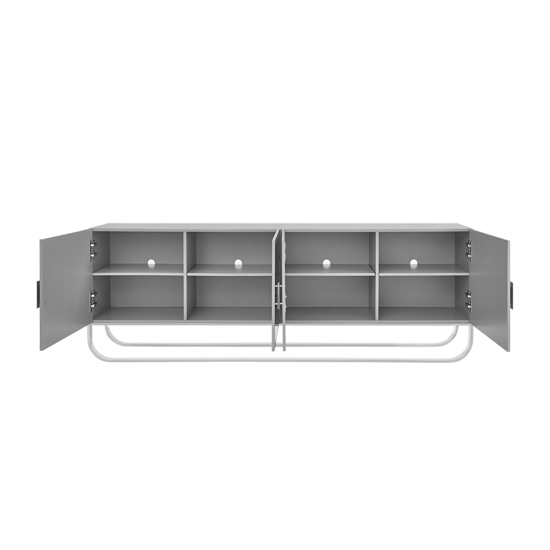 Posh Living Liyana  Sideboard Gray/Chrome
