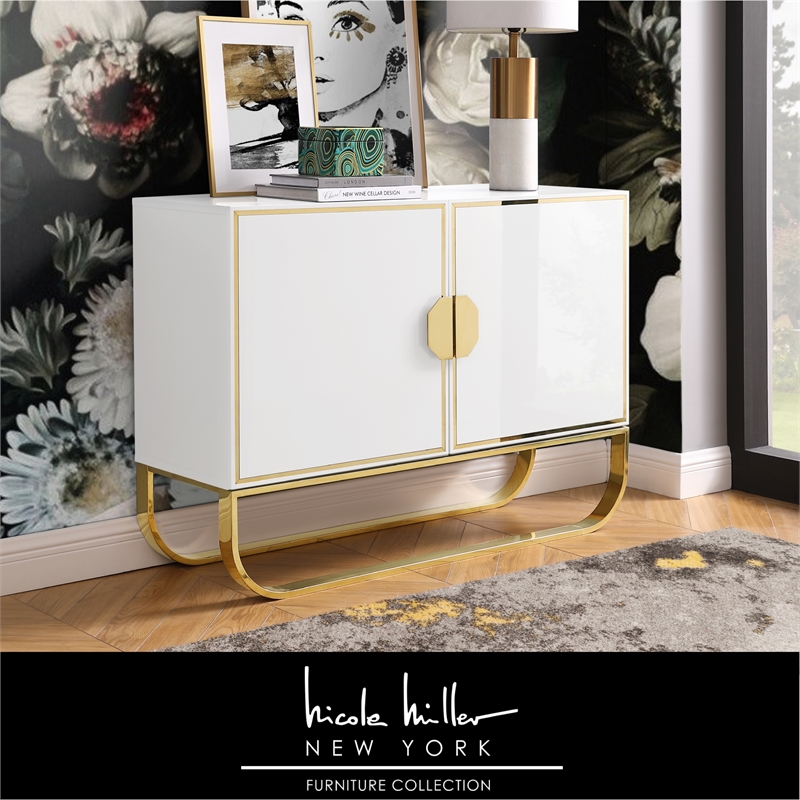 Posh Living Liyana  Sideboard White/Gold