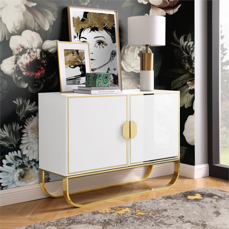 Posh Living Liyana  Sideboard White/Gold