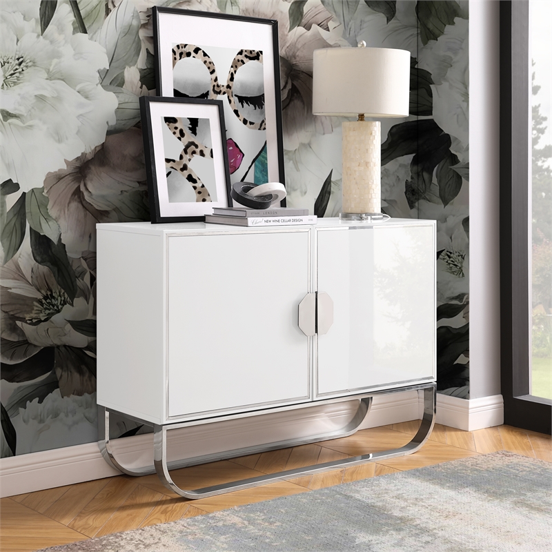 Posh Living Liyana  Sideboard White/Chrome