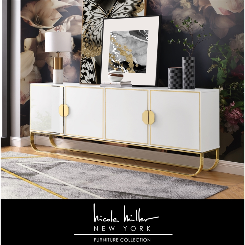 Posh Living Liyana  Sideboard White/Gold
