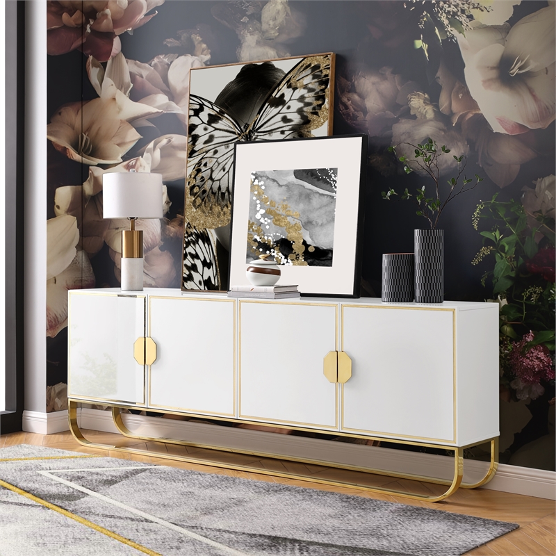 Posh Living Liyana  Sideboard White/Gold