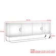 Posh Living Liyana Wood Stainless Steel Sideboard White/Chrome