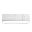 Posh Living Liyana Wood Stainless Steel Sideboard White/Chrome