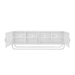 Posh Living Liyana Wood Stainless Steel Sideboard White/Chrome