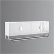 Posh Living Liyana Wood Stainless Steel Sideboard White/Chrome