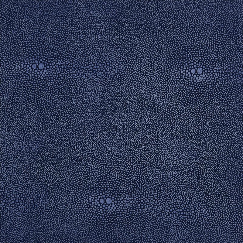 Posh Living Omer Faux Shagreen Coffee Table Navy/Chrome