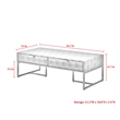 Posh Living Omer Faux Shagreen Coffee Table Cream White/Gold