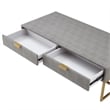 Posh Living Omer Faux Shagreen Coffee Table Gray/Gold