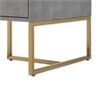 Posh Living Omer Faux Shagreen Coffee Table Gray/Gold