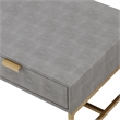 Posh Living Omer Faux Shagreen Coffee Table Gray/Gold