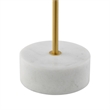 Posh Living Rya Table Lamp 5ft Power Cord Marble Stone Base Brass