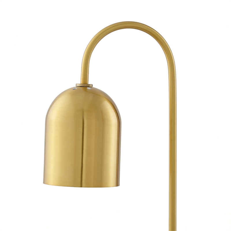 Posh Living Rya Table Lamp 5ft Power Cord Marble Stone Base Brass
