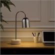 Posh Living Rya Table Lamp 5ft Power Cord Marble Stone Base Chrome