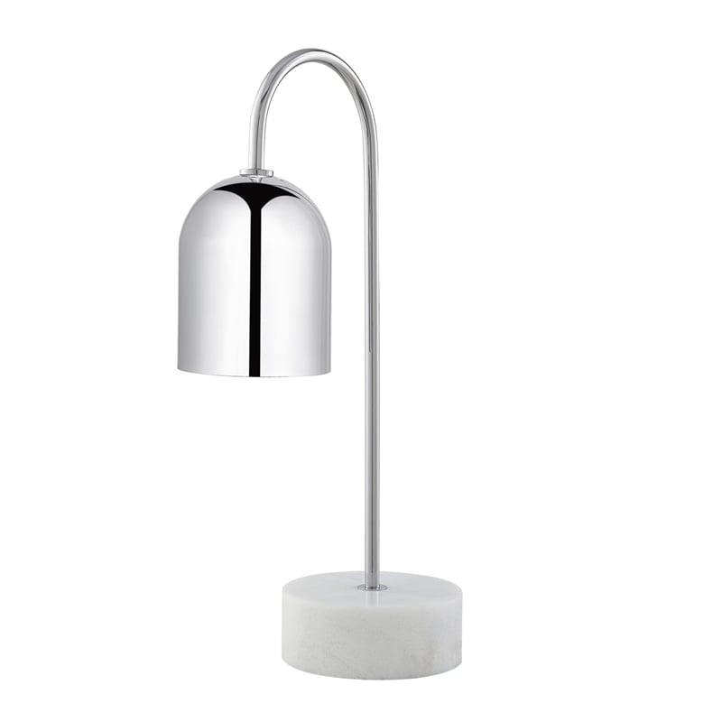 Posh Living Rya Table Lamp 5ft Power Cord Marble Stone Base Chrome