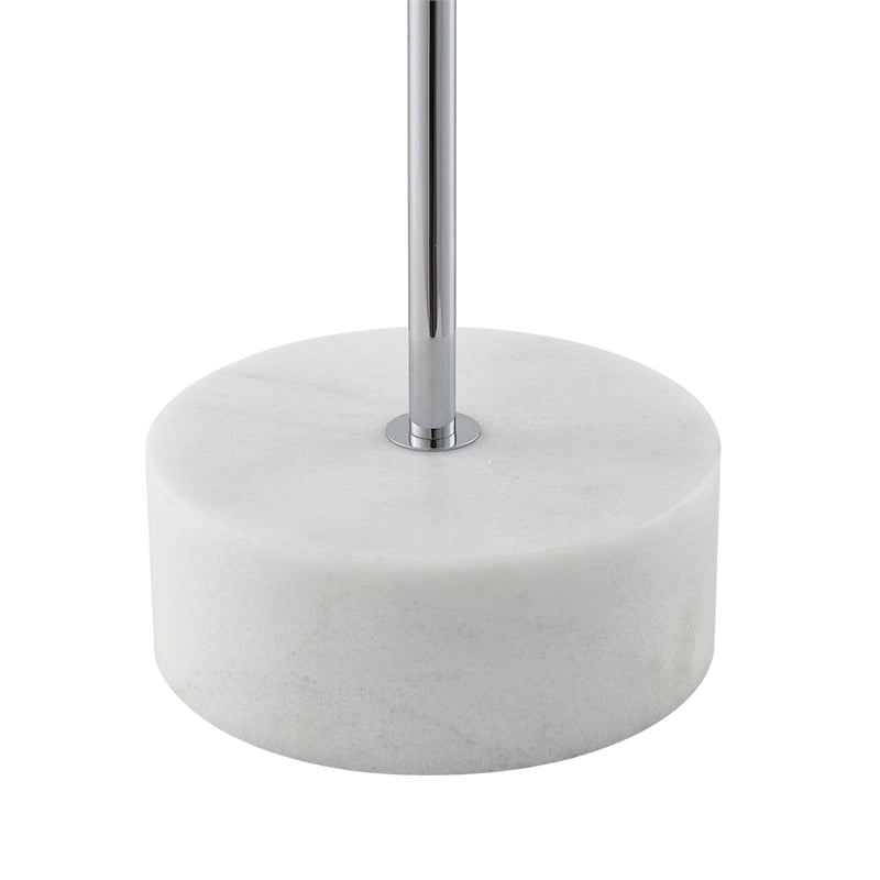 Posh Living Rya Table Lamp 5ft Power Cord Marble Stone Base Chrome